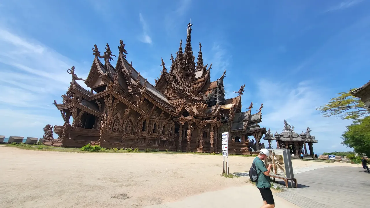 The ornate wooden Sanctuary of Truth in Pattaya